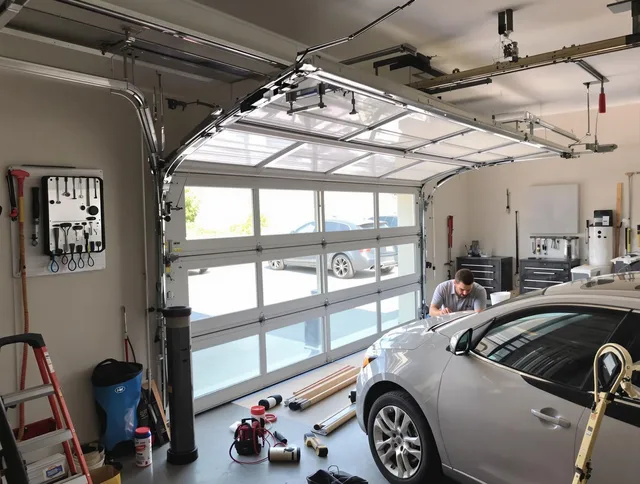 Garage door noise reduction service by Lakeland Garage Door Repair in Lakeland